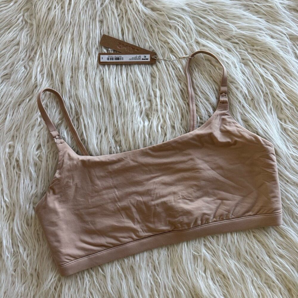 Skims Fits Everybody Maternity Pumping Scoop Bralette Clay Size XL - Picture 5 of 11